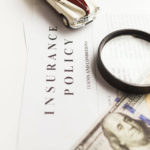 Close-up of an insurance policy contract