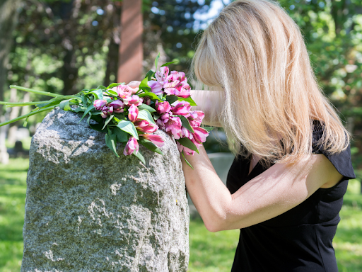 A woman grieving the wrongful death of a loved one