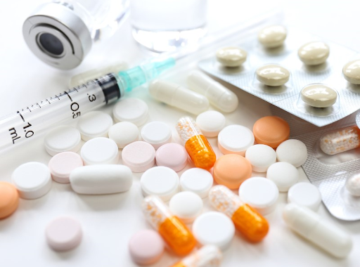 Various medications in pill, tablet, and injectable form, all of which are susceptible to drug product defects